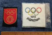 VTG 1972 Summer Olympic Patches ~ Munich Germany ~ Lot of 2