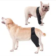 Dog Recovery Sleeve Front Rear Leg Support Brace For Injury Sprain Relieve Pain black Large