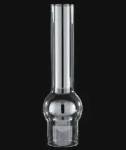 B&P Lamp 2 5/8” X 12” Matador Chimney, Clear, 3 5/8" Oustide Diameter Bulge