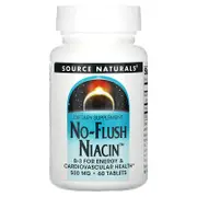 Source Naturals, No-Flush Niacin, 500 mg, 60 Tablets