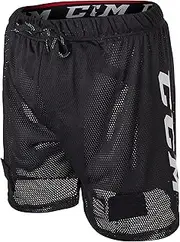 CCM Boy's Loose Fit Hockey Mesh Jock Shorts with Sock Tabs Size Junior Sports