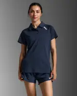Aspire Polo, 2XU, XXL, Midnight/White, Female