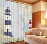 Two Observation Tower 3D Curtain Blockout Photo Printing Curtains Drape Fabric