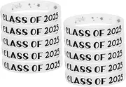 SHINEOFI Kindergarten Graduation Wristband Luminous Silicone 'Class of 2025' Wristbands 10 Pcs Nighttime Event Accessory