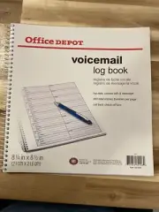 Voicemail Log Book, 960 Entries, 1 Part, 8-1/4" x 8-1/2" (158-093)