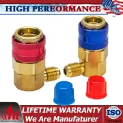 New A/C AC Manifold Gauge High & Low Pressure Quick Adapter Conversion Kit (for: Honda)