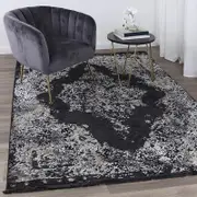 Brand Ventures Brooklyn Distressed Medallion Pewter Rug