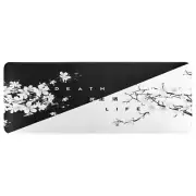 Black and White Gaming Mouse Pad, Mouse Mat Desk Pad,2347