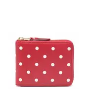 [COMME des GARCONS WALLET] Dots Printed Leather Line U Zip Wallet