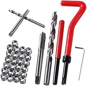 30Pcs M5/M6/M8 High-Speed Steel Metric Thread Car Coil Drill Bit Repair Coarse Crowbar Screw Insert Tool for Helicoil Car Hand Tool Set(M5)