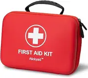 340 Piece First Aid Kit, Premium Waterproof Hard Shell Medical Kit for Car, Home, Office, Travel, Camping, Sports, Outdoor, School - Emergency First Aid Supplies and Survival Kit
