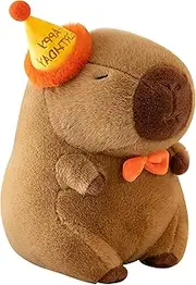 TXDRRA Capybara Plush Toy,Cute Capybara Stuffed Animal,Soft Brown Capybara Plushie,Gifts for Boys and Girls (Birthday Capybara, 12 inches)