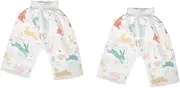 BESTonZON 2pcs Kids Waterproof Pants for Potty Training Leakproof Toddler Training Underwear Soft Pants for Boys Girls
