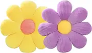 Flower Pillow, 2PCS Flower Floor Pillow Seat Cushion,Daisy Pillow Flower Shaped Pillow, Cute Flower Pillows Decorative Throw Pillow, Plush Flower Pillow Floor Butt Cushion for Home Décor
