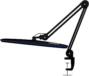 Neatfi XL 2200 Lumens LED Task Lamp with Clamp, 24W, 117 Pcs SMD LED, 58CM Ultra Wide Lamp, 4 Level Brightness Dimmable, Eye-Caring LED Lamp, Glare Free, Adjustable Arm Utility Clamp (Black)