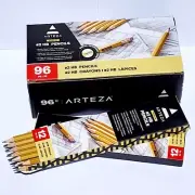 ARTEZA School Pencils HB #2, Pack of 96, Wood-Cased Graphite Pencils in Bulk