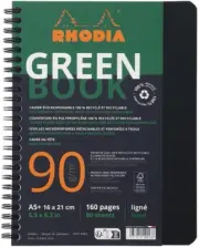 119915C - ctive Greenbook Spiral Notebook, Lined, DIN A5+, 16 X 21 Cm, 80 Sheets