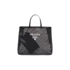 Prada Sequined Mesh Tote Bag Black