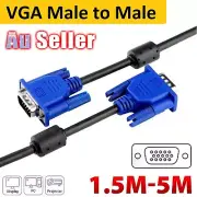 VGA SVGA 15pin Male to Male Cable Extension Cable PC Monitor LCD HD Screen Cable