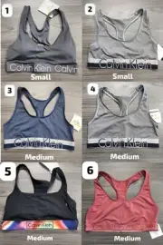 CK NWT CALVIN KLEIN Navy M Heather Grey (S OR M) Black Racerback Bralette $28