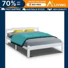 Bed Frame Double Size Wooden White LEXI Stylish Modern Bedroom Furniture 37-WH