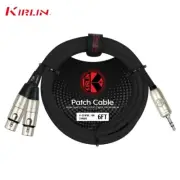 Kirlin 3FT 3.5mm TRS to Dual XLR Female Y-Patch Splitter Cable Y-371 PR-03