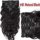Indian Thick Double Weft Clip In Real Remy Human Hair Extensions Full Head 24"