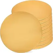 Cabilock 10Pcs Corrugated Paper Cake Boards Round Cake Base Trays for Decorating Smooth Release Sturdy Support for Celebrations and Events Cardboard Cake Rounds