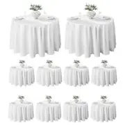 10 Pack 120inch Round Tablecloth Polyester Table Cloth，Stain Resistant and Wr...