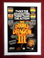 Double Dragon 3 Nintendo NES, Original Video Game Print Ad. Laminated