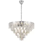 Valencia Chrome Crystal Tiered Pendant Chandelier