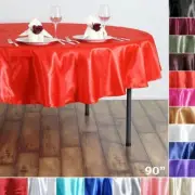15 pcs 90" ROUND Satin TABLECLOTHS Wedding Party Event Linens Decorations SALE