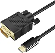 Kirzi USB C to VGA Cable, USB Type-C to VGA Cable [Thunderbolt 3/4 Compatible] Compati Well with iPhone 15 Pro/Max, MacBook Pro/Air 2023, iPad Pro, iMac, S23, XPS 17, Surface Book 3 and More (15ft)