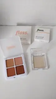 Lot of 2 floss. Eyeshadow Squad in JUST PEACHY & Brighten Up Highlighter SUNLIT