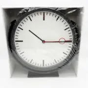 IKEA BISSING Silent Double Sided Wall Clock Black 404.542.87 Sealed NOS Rare
