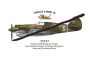 WW2 P-40B Kittyhawk A.V.G. Flying Tigers 11 X 17 print. Ace pilot Charlie Bond