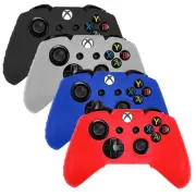 4x (Blue,White,Black,Red) Silicone Rubber Gel Cover Case fit Xbox One Controller