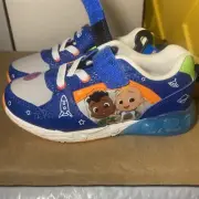 Cocomelon Toddler Boys SIZE 12Blue Light Up Athletic Sneakers