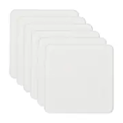 6 Pack Square Diatomite Drink Coasters 9inch, White