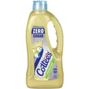 Cottees Lemon Crush Cordial Syrup Zero Sugar Bottle 1L