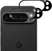 [MEZON] [2 Pack] Premium Full Coverage Camera Lens Tempered Glass for Google Pixel 9 Pro XL – New Black Version, No Whitening from Flash (Pixel 9 Pro XL, Lens HD)