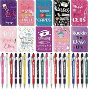 20 Set Nurse Gifts Bulk Nurse Appreciation Gifts Nurses Notebooks Pocket Notepads Ballpoint Pens Nursing Week Appreciation Thank You Gift for Medical Assistants Healthcare Staff Students Coworker