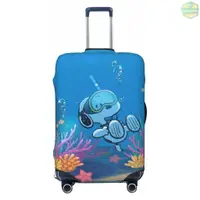 在飛比找蝦皮購物優惠-台灣熱賣 史努比旅行箱保護套彈性保護可水洗行李套適用於 18