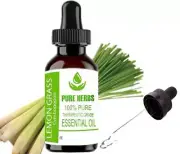 Pure Herbs Lemon Grass Cymbopogon 100% Pure & Natural Essential Oil