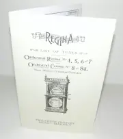 Regina & Corona Music Box 27 inch Diameter Disc Alphabetical List Reproduction