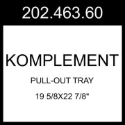 IKEA KOMPLEMENT Pull-out Tray White 19 5/8x22 7/8" 202.463.60
