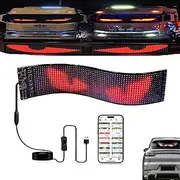 Colorful Eye Lamp Soft Screen for Car Windows, Devil Eyes Light for Cars, Programmable Flexible Matrix Screen for Car, DIY Car Dynamic LED Smart Colorful Eye Lamp Soft Screen (12*59cm/4.72*23.23in)