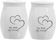 GANAZONO 2pcs Aluminum Alloy Urn for Human Ashes Decorative Cremation Urn Funeral for Ashes