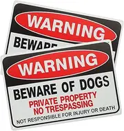 2Pcs Rustic Iron Caution Board for Outdoor Garden Durable Warning Sign for Pets Safety Identification for