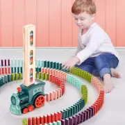 Electric Domino Train Toy Automatic Laying Domino Building Puzzle Blocks Gift